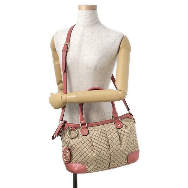 グッチ ハンドバッグ ディアマンテ スーキー キャンバス/レザー 247902 GUCCI バッグ 2wayショルダーバッグ