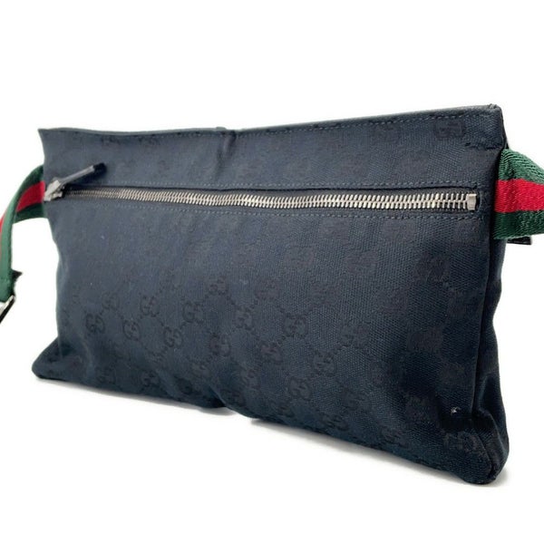 グッチ ボディバッグ シェリーライン GGキャンバス 285566 GUCCI バッグ ウエストバッグ ウエストボーチ 黒