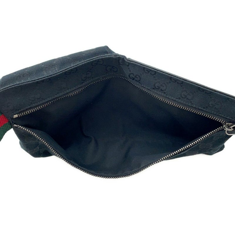 グッチ ボディバッグ シェリーライン GGキャンバス 285566 GUCCI バッグ ウエストバッグ ウエストボーチ 黒