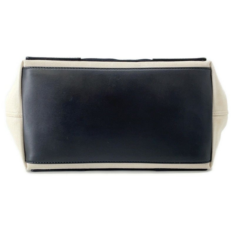 バレンシアガ トートバッグ ネイビーカバス S ポーチ付 339933 BALENCIAGA 黒 白