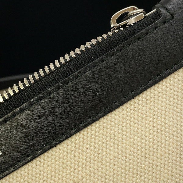 バレンシアガ トートバッグ ネイビーカバス S ポーチ付 339933 BALENCIAGA 黒 白