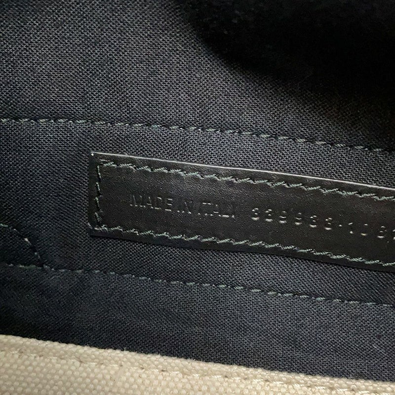 バレンシアガ トートバッグ ネイビーカバス S ポーチ付 339933 BALENCIAGA 黒 白