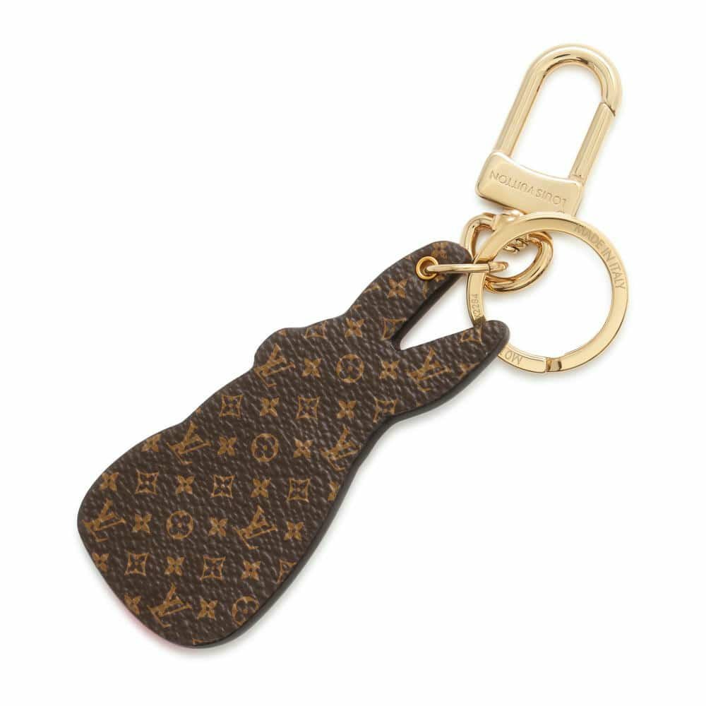 ルイヴィトン キーホルダー LV バニー モノグラム ミンクファー M01560