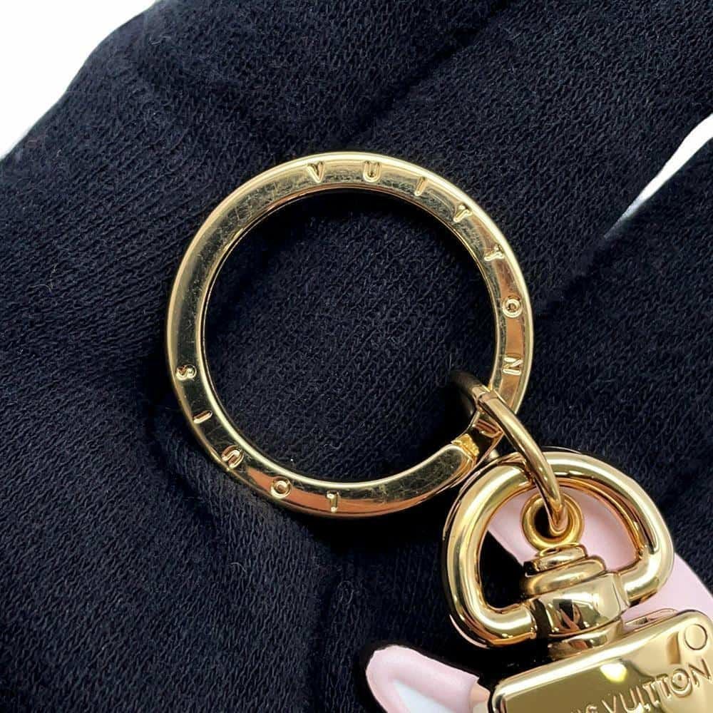 ルイヴィトン キーホルダー LV バニー モノグラム ミンクファー M01560