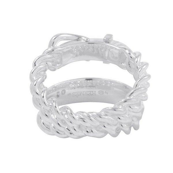 エルメス リング ブックルセリエ アンフレクシブル SV925シルバー リングサイズ61 HERMES 指輪 ジュエリー