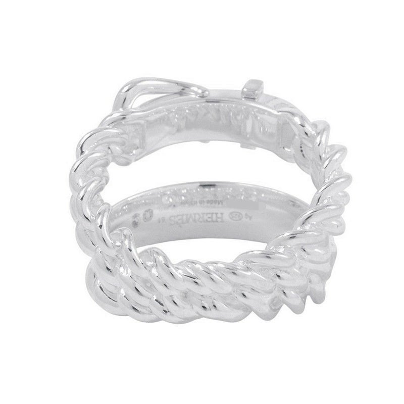 エルメス リング ブックルセリエ アンフレクシブル SV925シルバー リングサイズ61 HERMES 指輪 ジュエリー