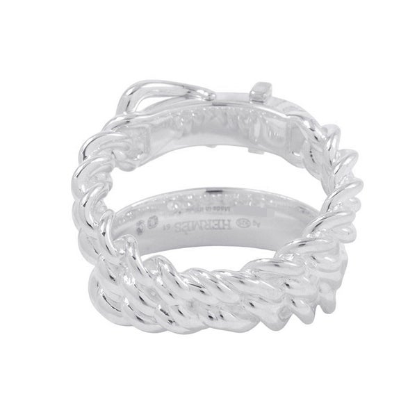 エルメス リング ブックルセリエ アンフレクシブル SV925シルバー リングサイズ61 HERMES 指輪 ジュエリー