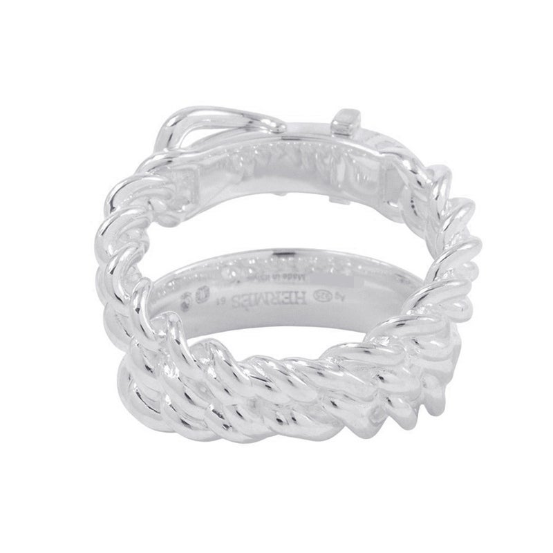 エルメス リング ブックルセリエ アンフレクシブル SV925シルバー リングサイズ61 HERMES 指輪 ジュエリー