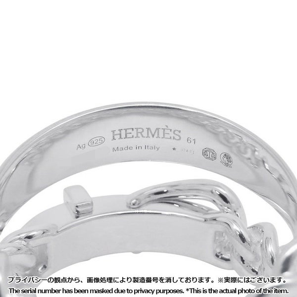 エルメス リング ブックルセリエ アンフレクシブル SV925シルバー リングサイズ61 HERMES 指輪 ジュエリー