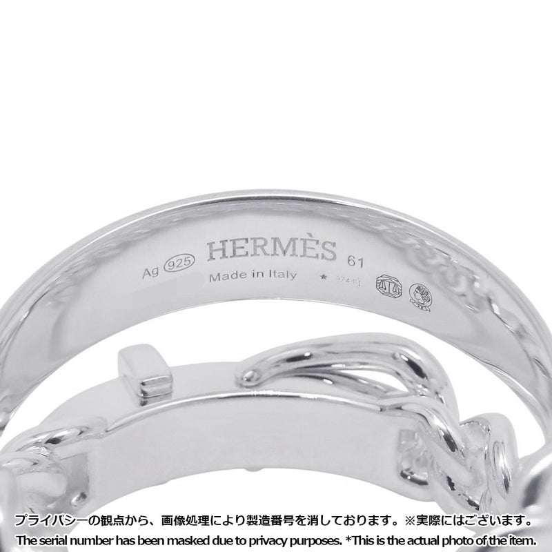 エルメス リング ブックルセリエ アンフレクシブル SV925シルバー リングサイズ61 HERMES 指輪 ジュエリー