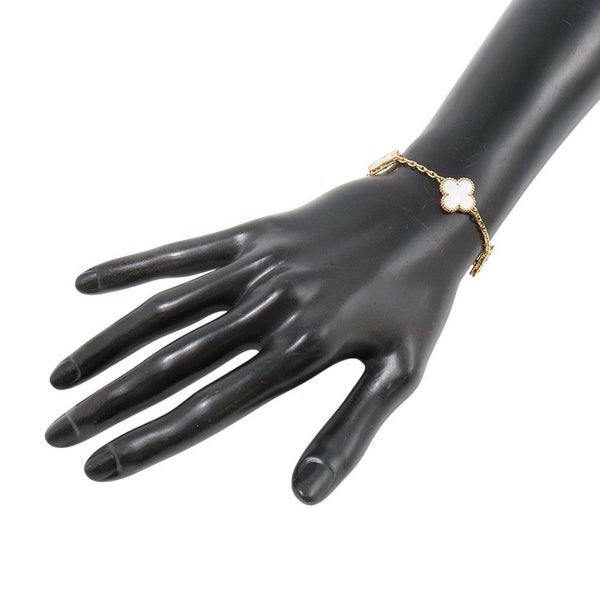 ヴァンクリーフ＆アーペル ブレスレット ヴィンテージ アルハンブラ 5モチーフ マザーオブパール K18YGイエローゴールド VCARA41800