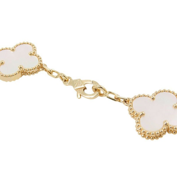 ヴァンクリーフ＆アーペル ブレスレット ヴィンテージ アルハンブラ 5モチーフ マザーオブパール K18YGイエローゴールド VCARA41800