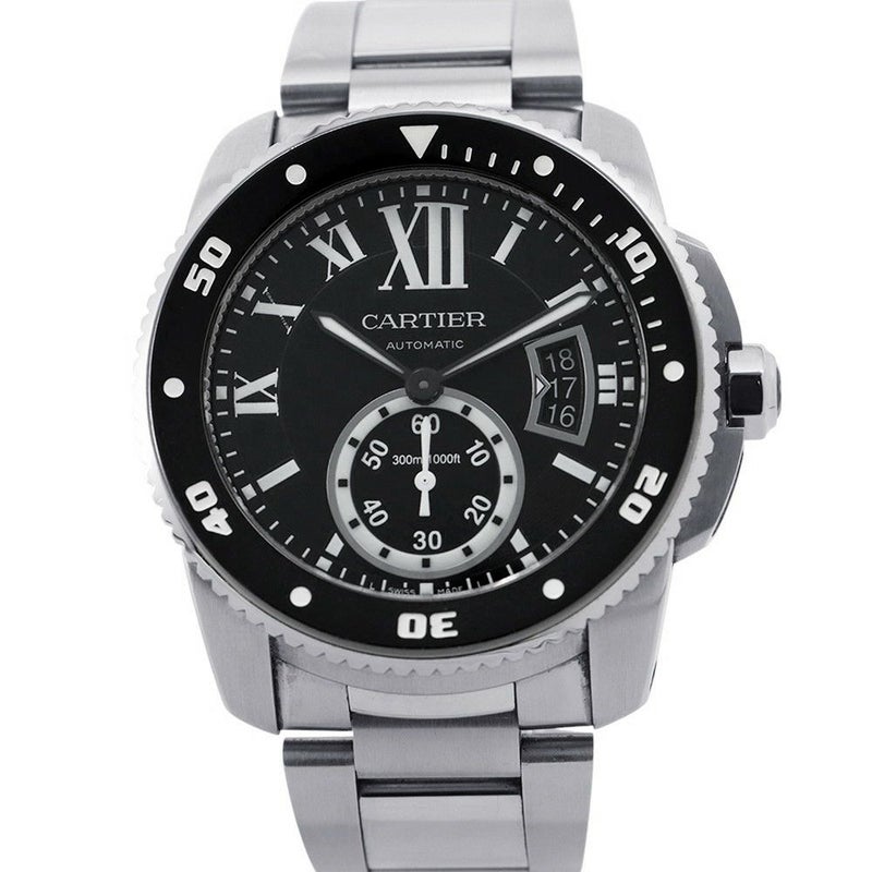 カルティエ カリブル ドゥ カルティエ ダイバー W7100057 Cartier 腕時計 黒文字盤