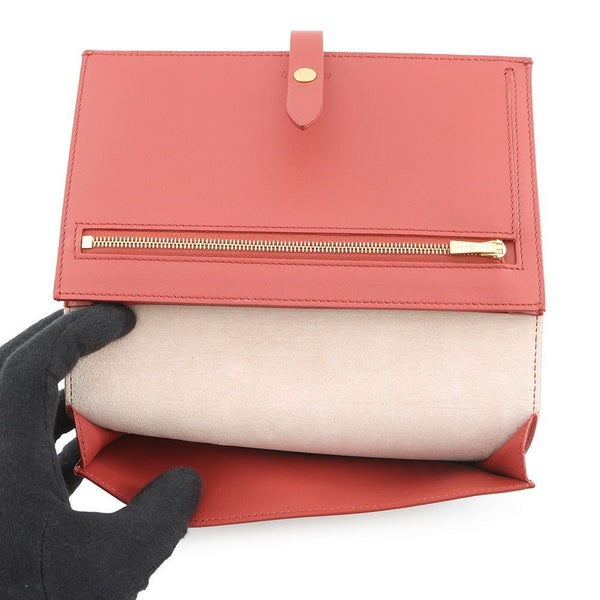 セリーヌ 長財布 ラージ ストラップ マルチファクション レザー 104873 CELINE 二つ折り バイカラー