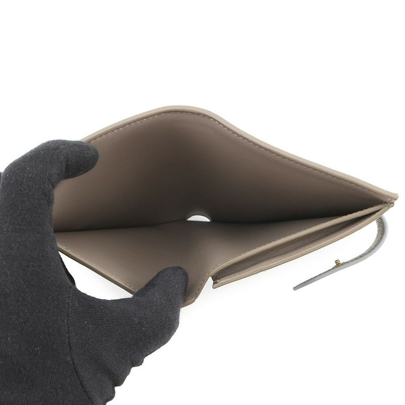 セリーヌ 二つ折り財布 ミディアム ストラップウォレット バイカラー グレインドカーフレザー 10B643BRU CELINE セール品