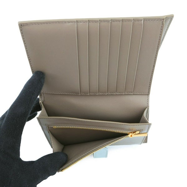 セリーヌ 二つ折り財布 ミディアム ストラップウォレット バイカラー グレインドカーフレザー 10B643BRU CELINE セール品