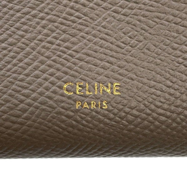 セリーヌ 二つ折り財布 ミディアム ストラップウォレット バイカラー グレインドカーフレザー 10B643BRU CELINE セール品