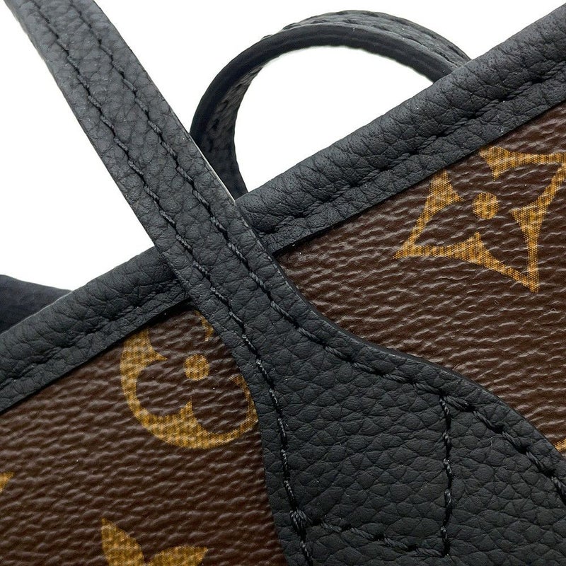 ルイヴィトン トートバッグ モノグラム/グレインレザー ネヴァーフル・インサイドアウトBB M12099 2wayショルダー 黒 ブラック