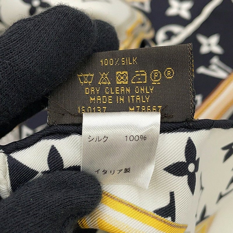 ルイヴィトン スカーフ カレ・モノグラム コンフィデンシャル シルク M78667 LOUIS VUITTON 黒 ブラック