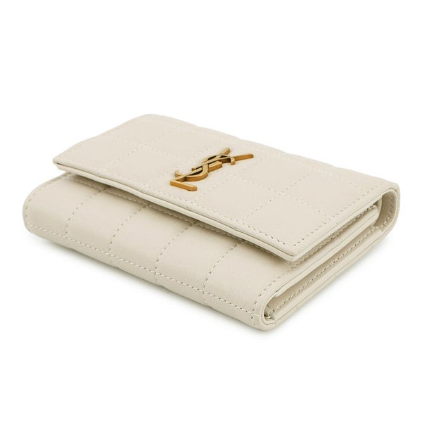 サンローランパリ 三つ折り財布 カサンドラ マテラッセ カレ コンパクト ウォレット ラムスキン 800763 SAINT LAURENT PARIS