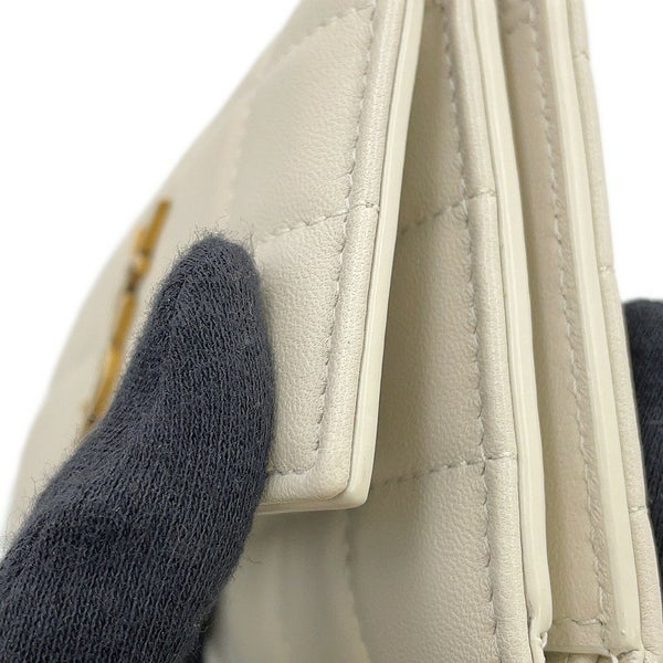 サンローランパリ 三つ折り財布 カサンドラ マテラッセ カレ コンパクト ウォレット ラムスキン 800763 SAINT LAURENT PARIS