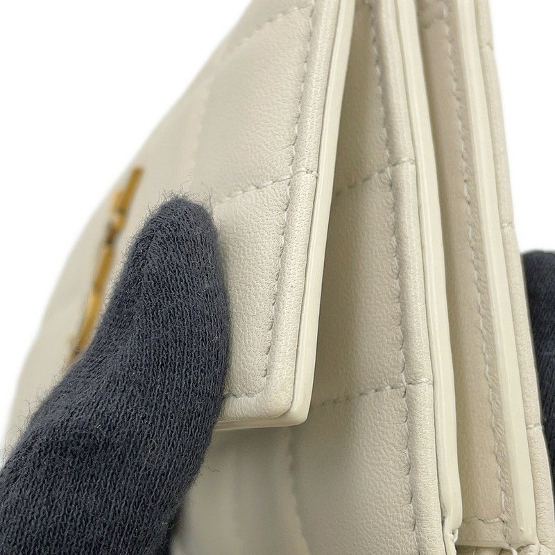 サンローランパリ 三つ折り財布 カサンドラ マテラッセ カレ コンパクト ウォレット ラムスキン 800763 SAINT LAURENT PARIS