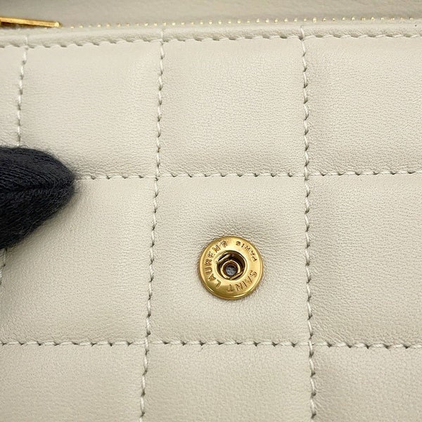 サンローランパリ 三つ折り財布 カサンドラ マテラッセ カレ コンパクト ウォレット ラムスキン 800763 SAINT LAURENT PARIS