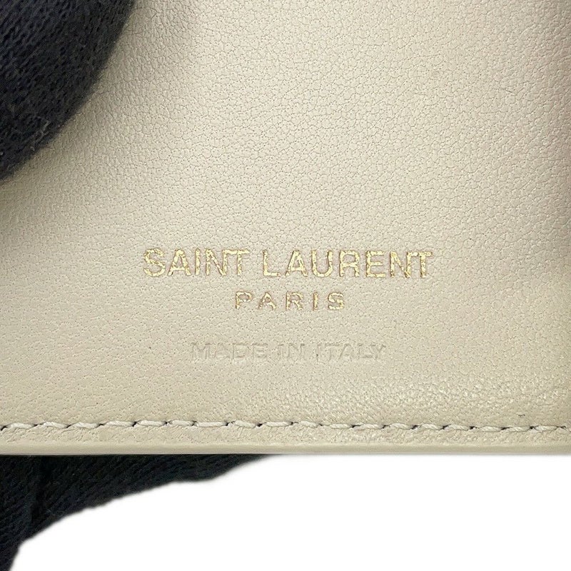 サンローランパリ 三つ折り財布 カサンドラ マテラッセ カレ コンパクト ウォレット ラムスキン 800763 SAINT LAURENT PARIS
