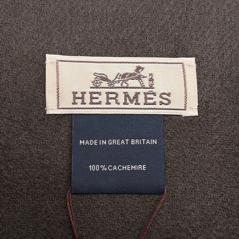 エルメス マフラーレクトヴェルソ リバーシブル ブラック/カフェ カシミヤ HERMES ストール メンズ