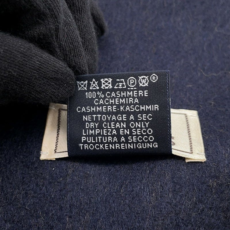 エルメス マフラーレクトヴェルソ リバーシブル キャメル/マリン カシミヤ HERMES ストール メンズ