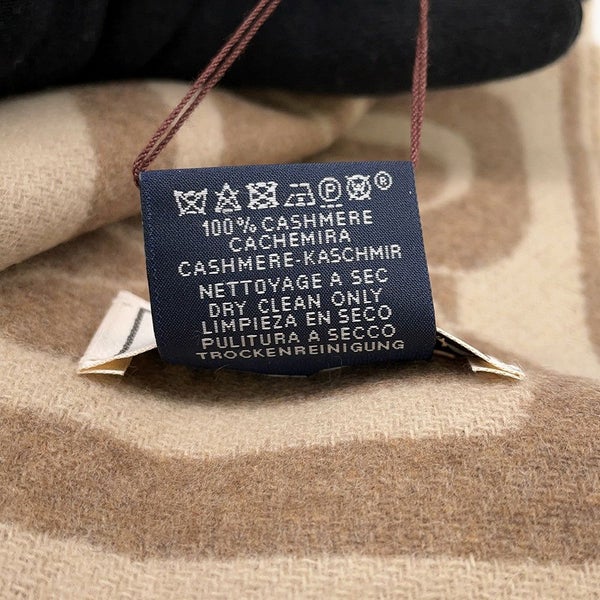 エルメス マフラー クリック・セ・ヌエ マロン・グラッセ/クレ カシミヤ バイカラー HERMES ストール