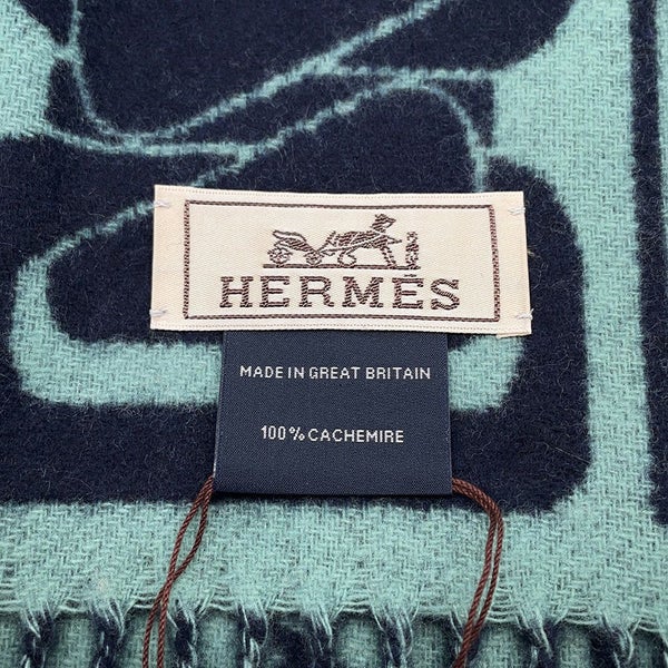 エルメス マフラー クリック・セ・ヌエ マロン・グラッセ/クレ カシミヤ バイカラー HERMES ストール