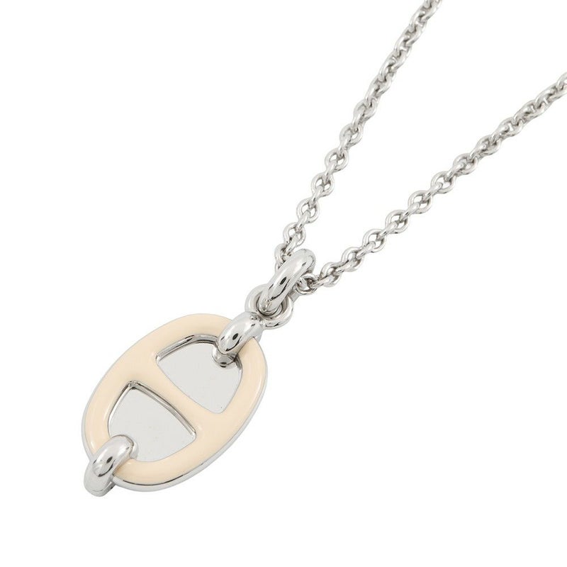 エルメス ネックレス ペンダント ミニ・マイヨン PM クレーム/シルバー金具 HERMES アクセサリー