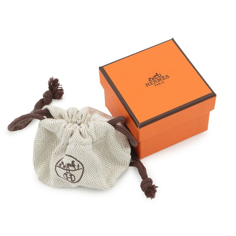 エルメス リング フリビュスティエ ブラック/シルバー金具 レザー サイズ58 HERMES 指輪 メンズ 黒