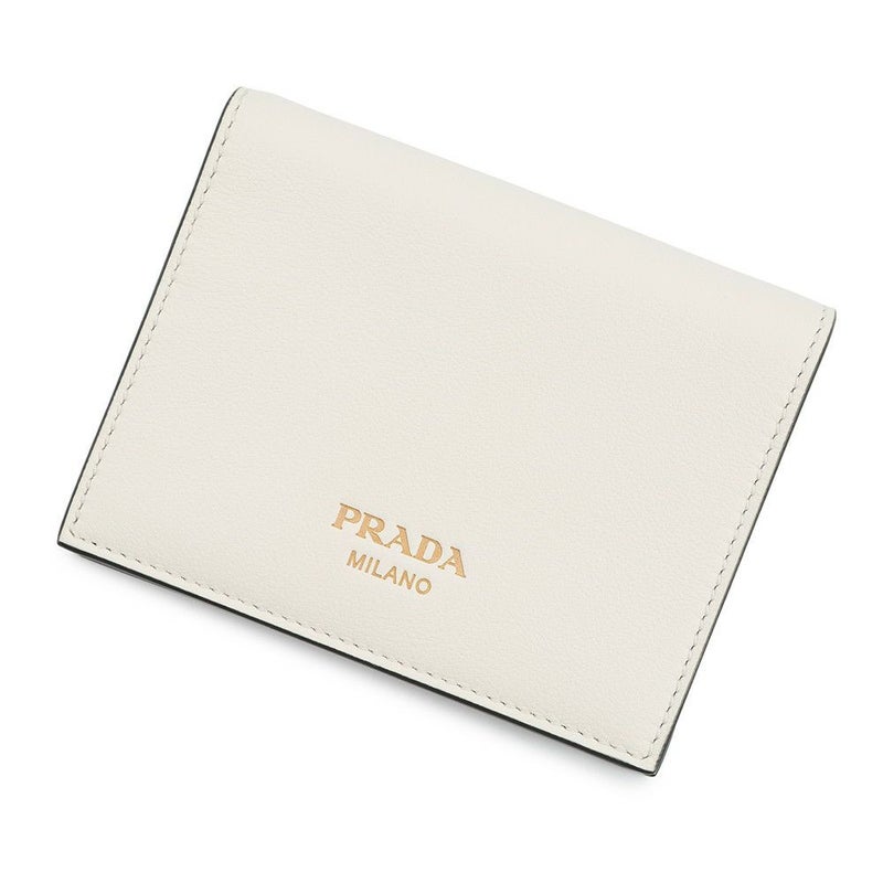 プラダ 二つ折り財布 コンパクトウォレット レザー 1MV204 PRADA 白
