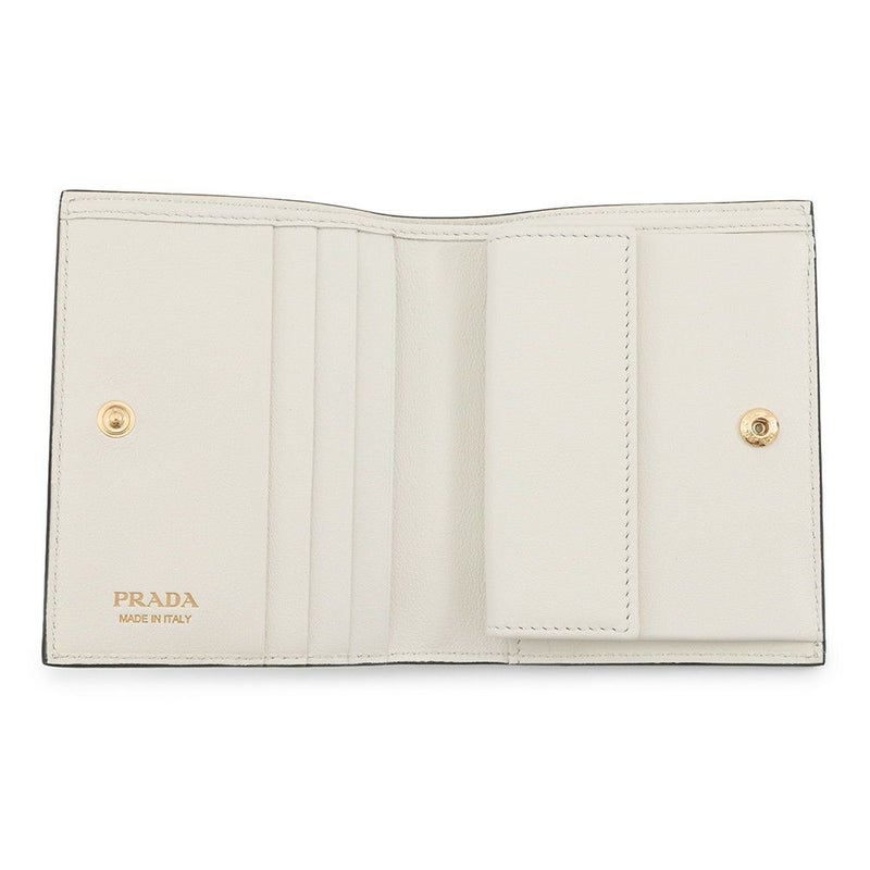 プラダ 二つ折り財布 コンパクトウォレット レザー 1MV204 PRADA 白