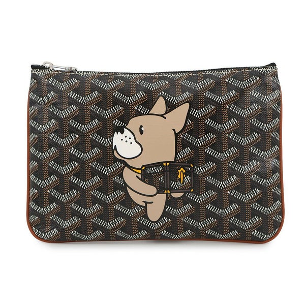 ゴヤール ポーチ マーカージュアート セナPM PVC レザー SENAT2PMLTY09CL09P GOYARD 黒 ブラウン 限定