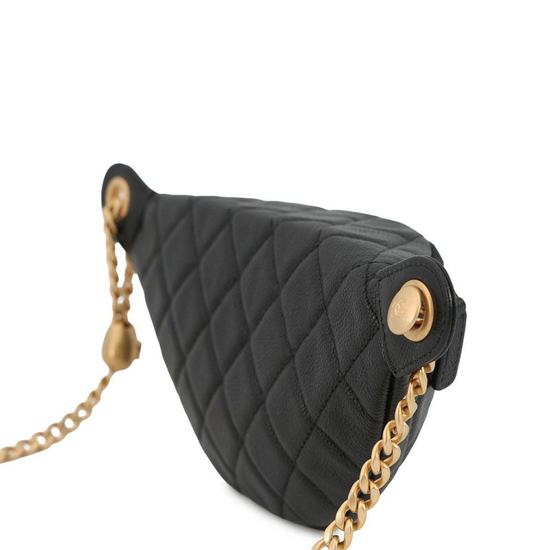 シャネル ボディバッグ ココマーク マトラッセ ハートチェーン キャビアスキン AP3761 CHANEL 黒 ショルダーバッグ