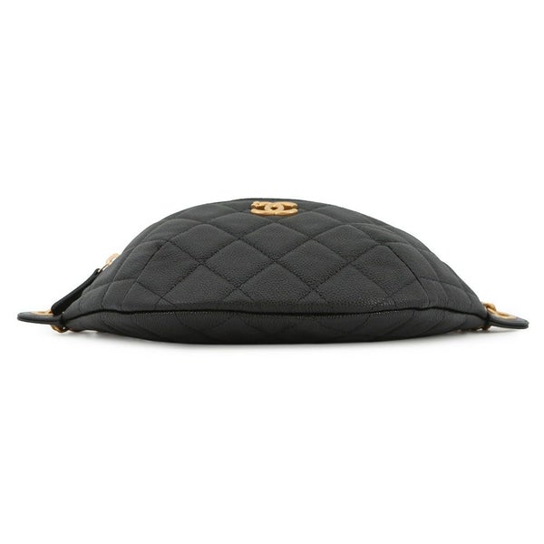 シャネル ボディバッグ ココマーク マトラッセ ハートチェーン キャビアスキン AP3761 CHANEL 黒 ショルダーバッグ