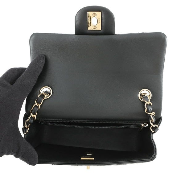 シャネル チェーンショルダーバッグ ミニ マトラッセ 20 ココマーク ラムスキン A69900 CHANEL 黒