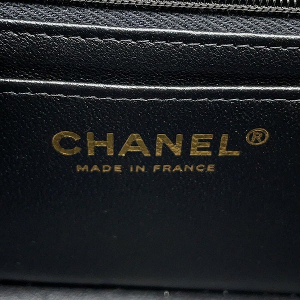 シャネル チェーンショルダーバッグ ミニ マトラッセ 20 ココマーク ラムスキン A69900 CHANEL 黒