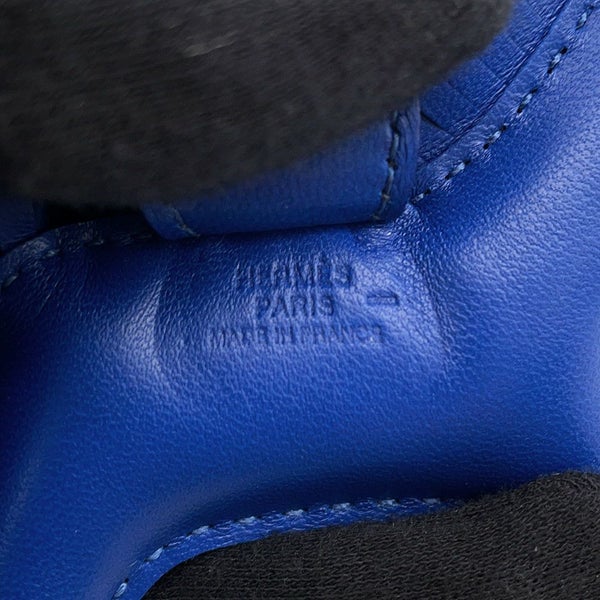 エルメス バッグチャーム ロデオPM タッチ ブルーフランス ラムスキン/リザード U刻印