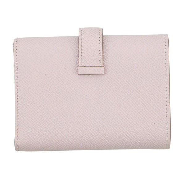 エルメス 三つ折り財布 ベアンコンビネ ローズペール/シルバー金具 エプソン W刻印 財布