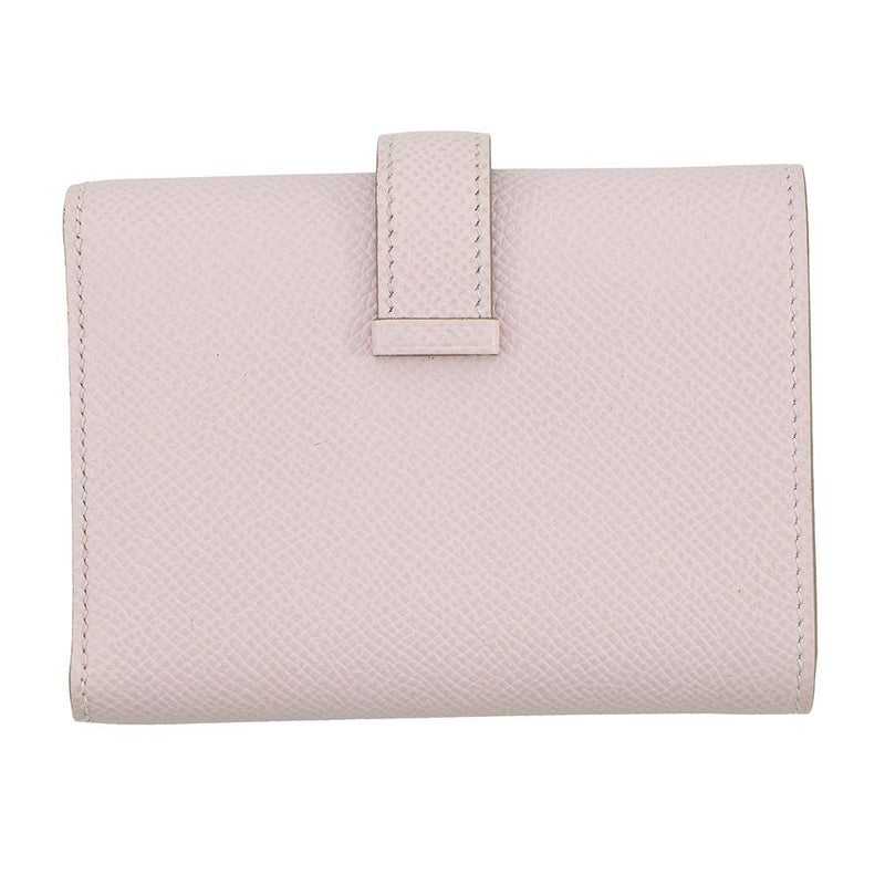 エルメス 三つ折り財布 ベアンコンビネ ローズペール/シルバー金具 エプソン W刻印 財布