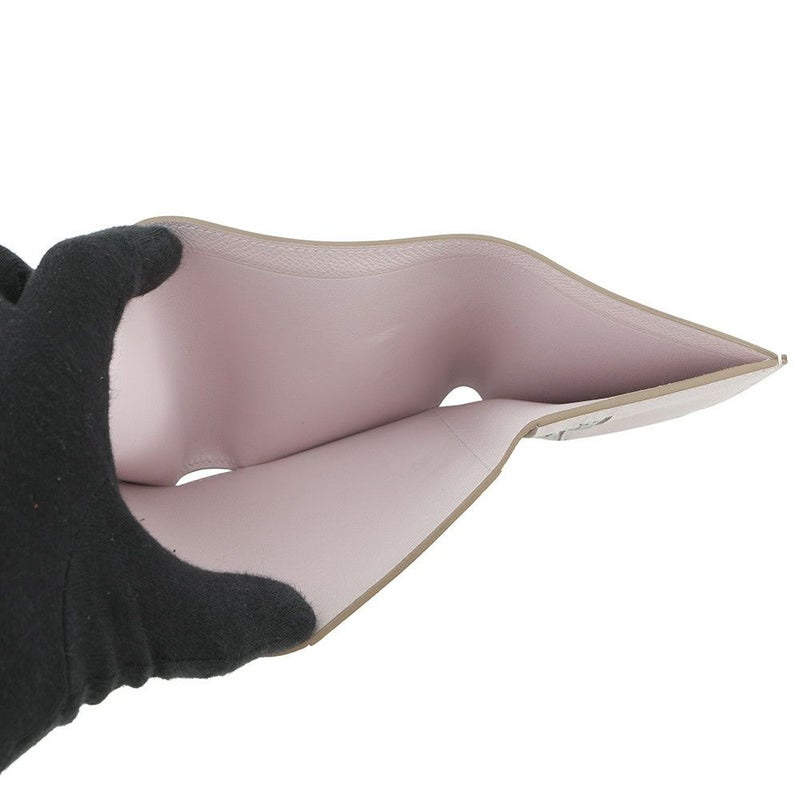 エルメス 三つ折り財布 ベアンコンビネ ローズペール/シルバー金具 エプソン W刻印 財布