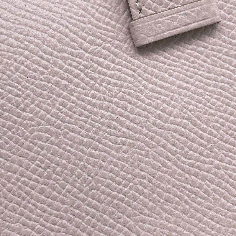 エルメス 三つ折り財布 ベアンコンビネ ローズペール/シルバー金具 エプソン W刻印 財布