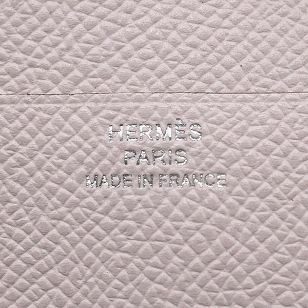 エルメス 三つ折り財布 ベアンコンビネ ローズペール/シルバー金具 エプソン W刻印 財布