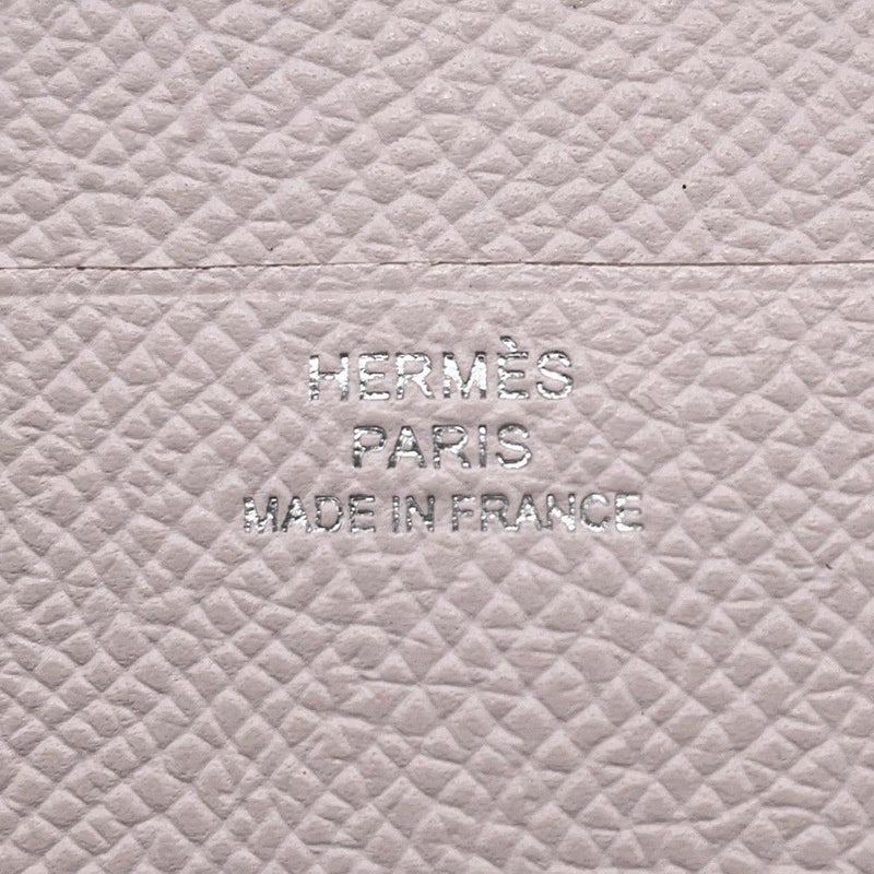 エルメス 三つ折り財布 ベアンコンビネ ローズペール/シルバー金具 エプソン W刻印 財布