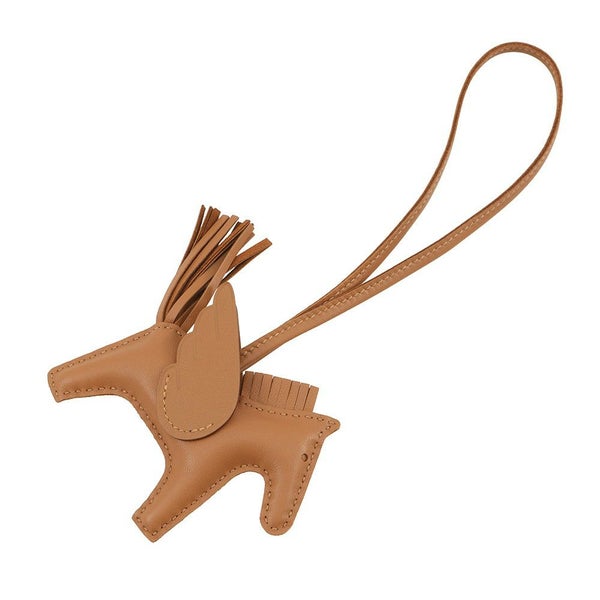 エルメス バッグチャーム ロデオPM ペガサス ゴールド ラムスキン W刻印