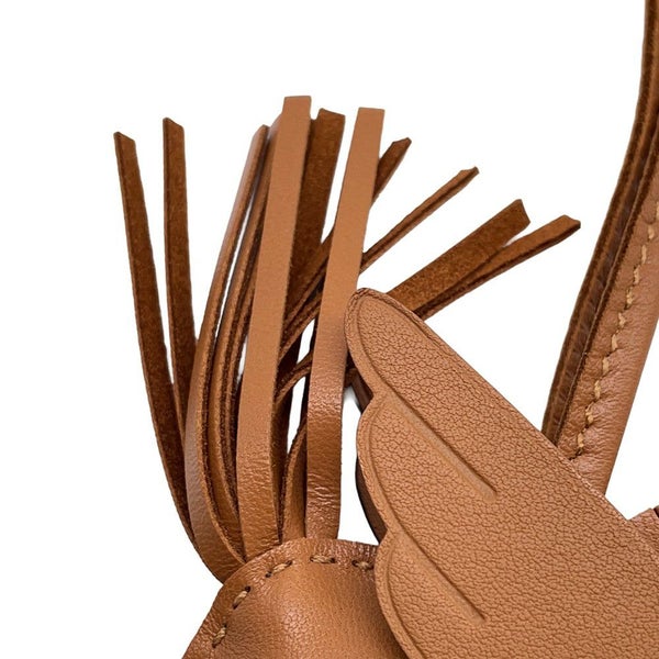 エルメス バッグチャーム ロデオPM ペガサス ゴールド ラムスキン W刻印